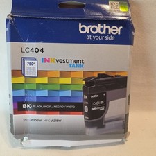 NEW OEM - BROTHER LC404BK BLACK Ink Cartridge - LC404 BK - 03/2027