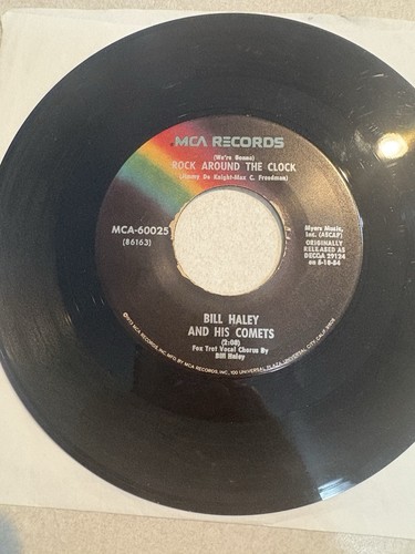 Bill Haley "Rock Around the Clock" 45 MCA Reissue...50s Rock & Roll HIT in VG++ - Picture 1 of 2
