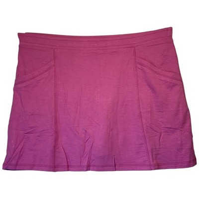 Isaac Mizrahi Live! Soho Sz L Petite (LP) Baby French Terry Skort PLUM A507375