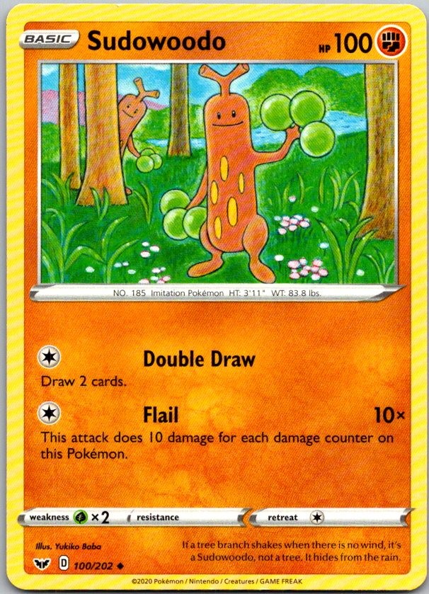 Sudowoodo Uncommon SWSH01: Sword & Shield Base Set 100/202 NM
