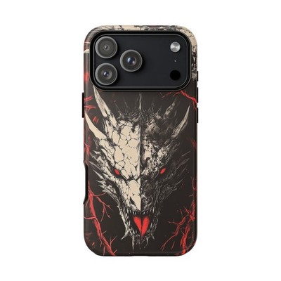 Phone Ink - Lifetime Warranty Custom Case - White Dragon with Crimson Thorns