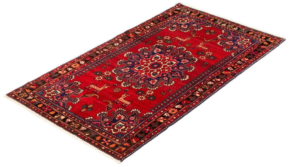 Alfombra oriental tradicional vintage anudada a mano alfombra de lana de 3'7" x 6'9" Foto 4 de 4