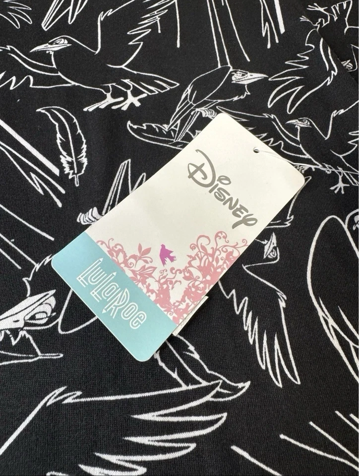 Camisa Disney LuLaRoe Maléfica Malvada Villana Lynnae Talla Med. Pájaros nuevos espeluznantes Foto 3 de 4