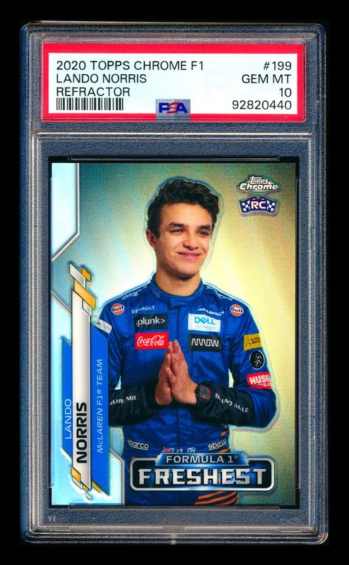 2020 Topps Chrome F1 #199 Lando Norris RC Refractor Freshest PSA 10