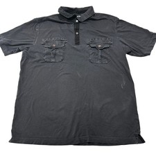 Tommy Bahama Polo Shirt Mens Size L Gray 100 Pima Cotton Short Sleeve Preppy