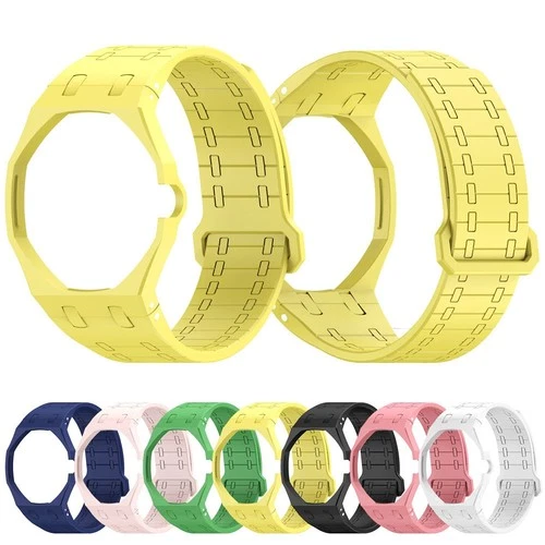 For Swatch AP x Royal Pop Magnetic Silicone Band Watch Strap Mod Kit + PC Case