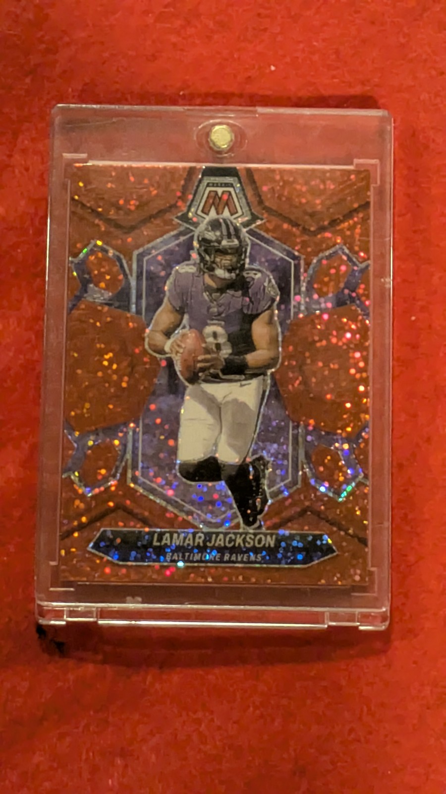 2024 Panini Mosaic - Lamar Jackson #15 Red Sparkle Prizm