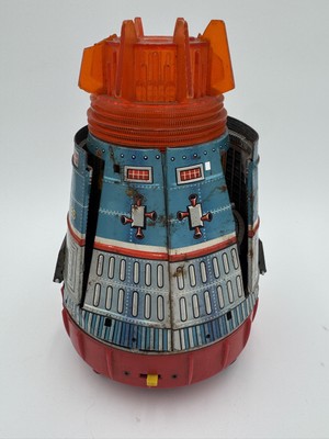 Vintage 1960s Tin Litho NASA Mercury Space Capsule Toy Japan