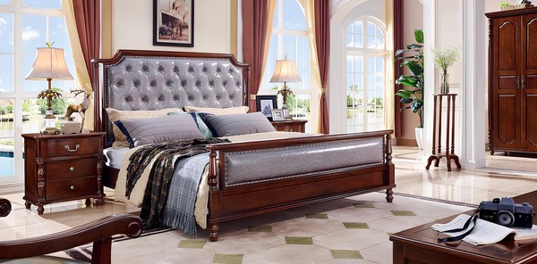 Schlafzimmer Bett Nachttisch Betten Holz Gruppe Doppel Design Garnitur Set 3Tlg.-image