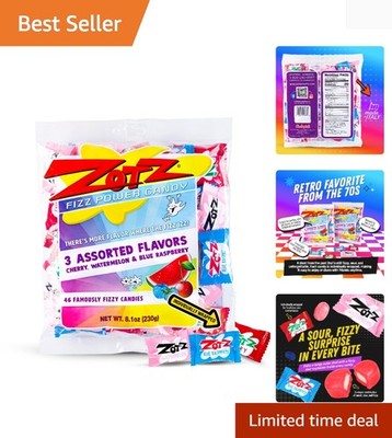 Nostalgic Fizzy Bulk Candy - 46 Assorted Units from Italy, Gluten-Free Treats