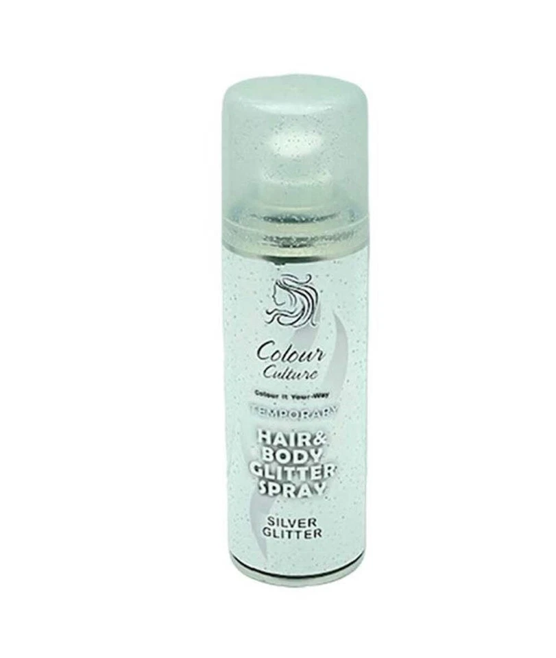 Colour Culture Temporary Hair Colour Silver Glitter Spray 125ml
