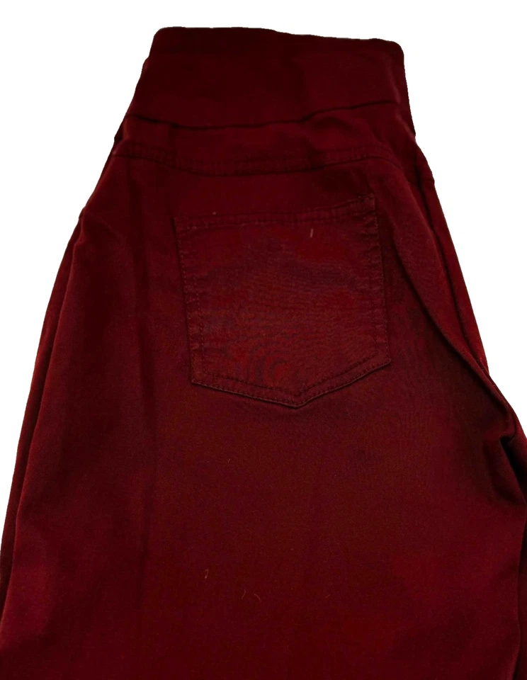 Ruby Rd. Women's Burgundy Pants Regular Fit Size 8 - Elastic Waist 32" - Image 2 of 4