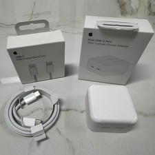 35W USB-C Dual Port Fast Charger Cube PD Adapter For iPhone 17 16 15 Pro Max