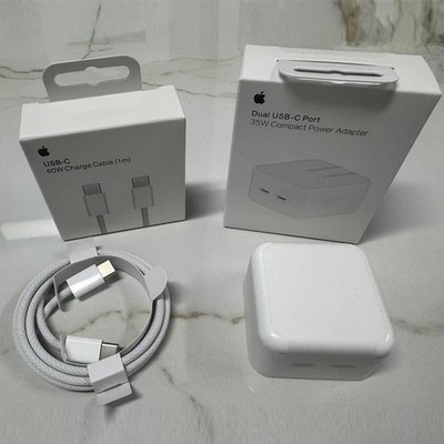 35W USB-C Dual Port Fast Charger Cube PD Adapter For iPhone 17 16 15 Pro Max