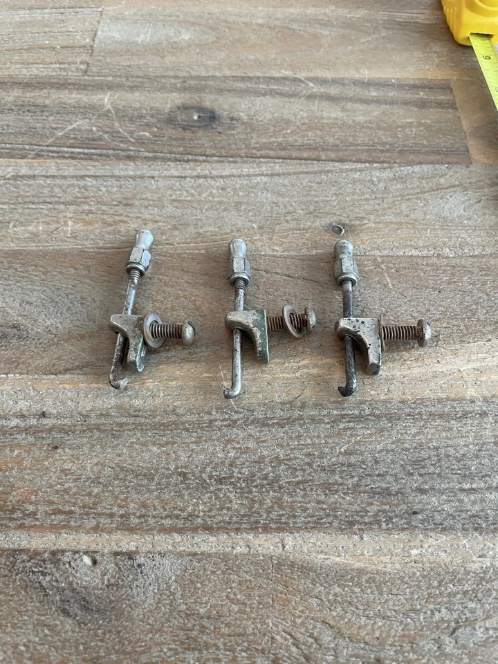 Vintage 1920s 30’s Lug & Hook Tension Rod 3 Sets Nickel From Bacon Banjo Parts - Image 2 of 4