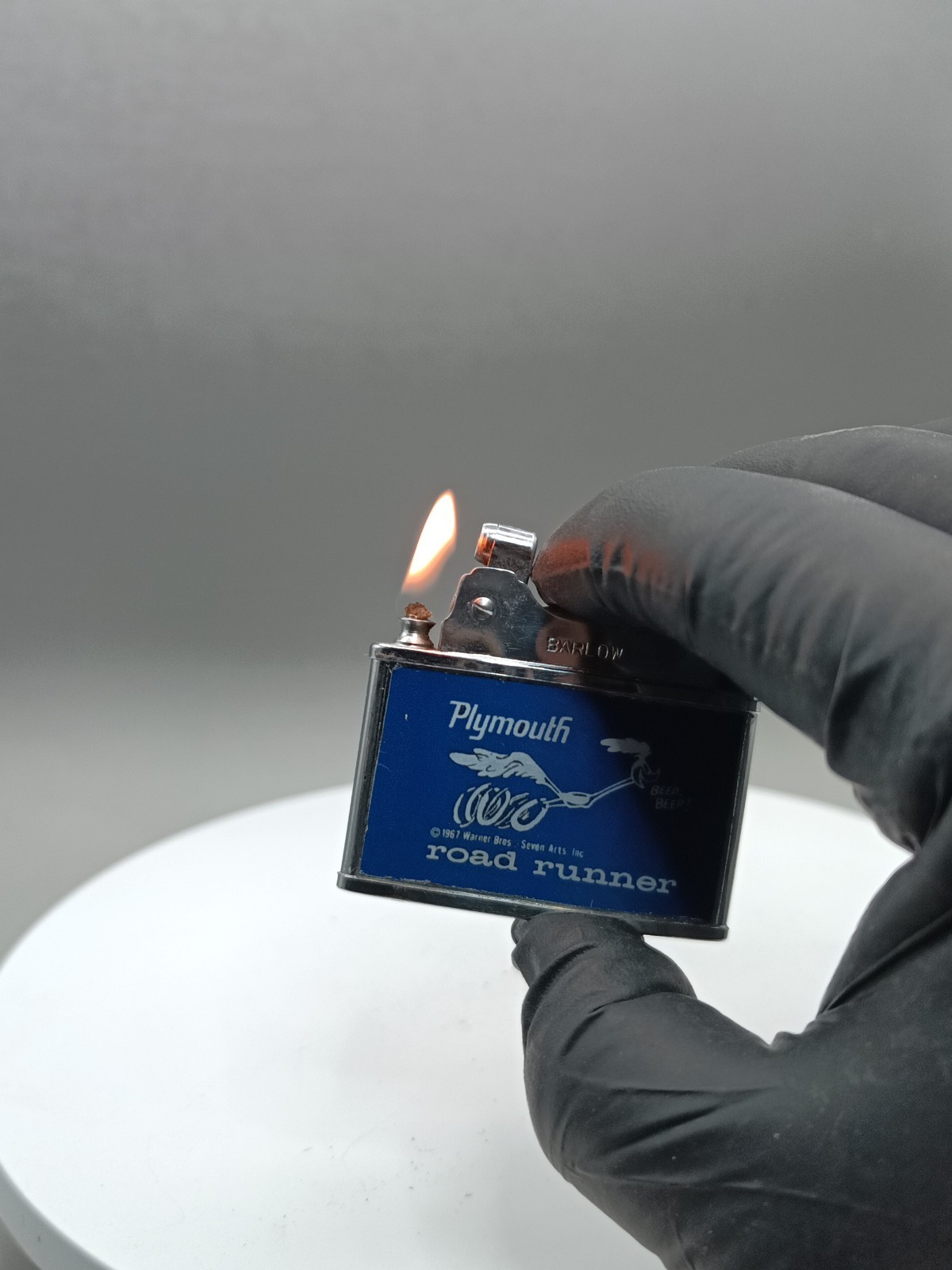 Vintage Plymouth Chrysler Roadrunner Promo Flat Ad Cigarette Lighter