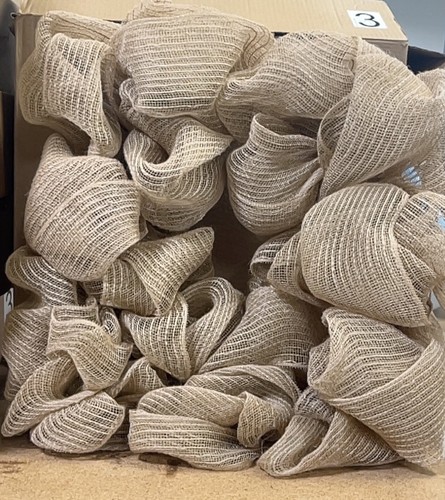 Farmhouse Wreath 16” Burlap Indoor/outdoor Home Decor Or DYI Project NIB - Picture 1 of 4
