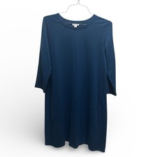 J Jill Ponte Dress Teal Travel Friendly Wrinkle Resistant Size M