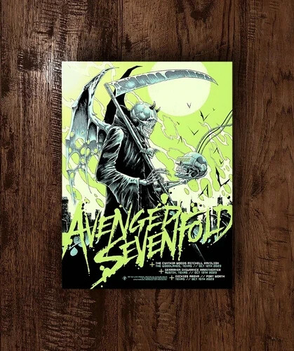 【ALAN FORBAS】Avenged Sevenfold ポスター Avenged Sevenfold Original Texas October 2023 Official Tour