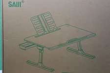 Laptop Bed Tray Table, SAIJI Adjustable Bed Desk for Laptop, Lap Desk for Laptop