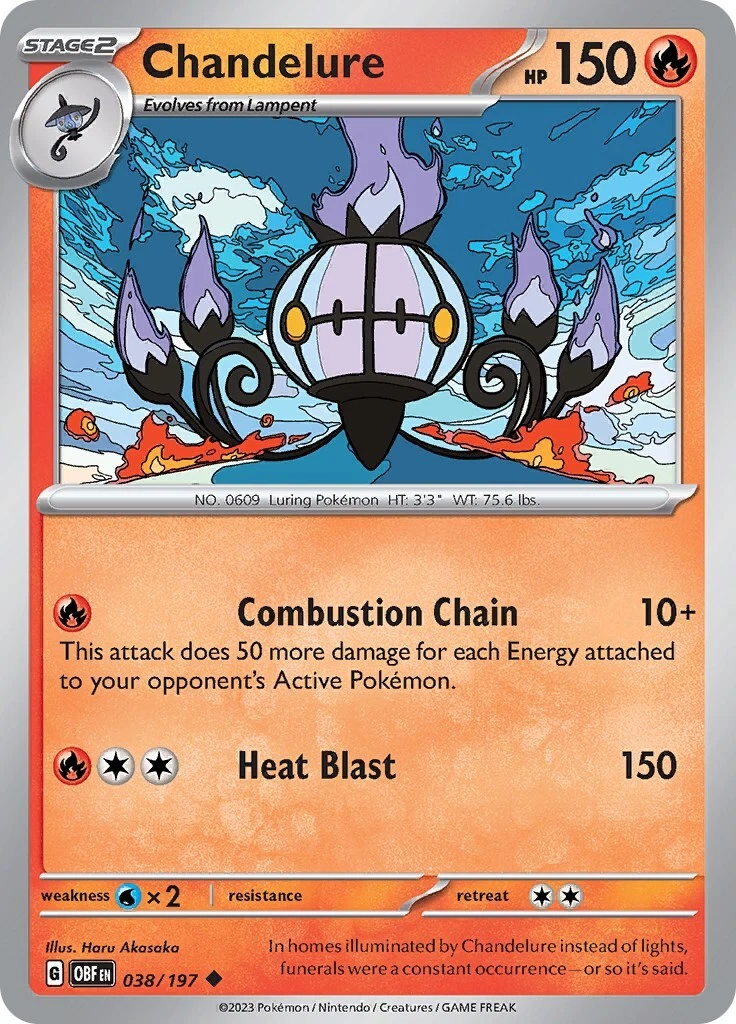 Chandelure Pokémon TCG Cards for sale | eBay