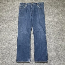 Levis 517 Bootcut Jeans Men 38x33 Blue Medium Wash Cowboy Western Work Grunge