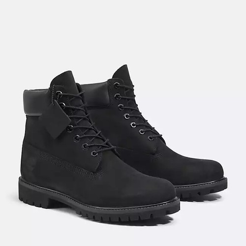 Timberland 6-Inch Premium TB010073-001 Men's Black Leather Waterproof Boots T101