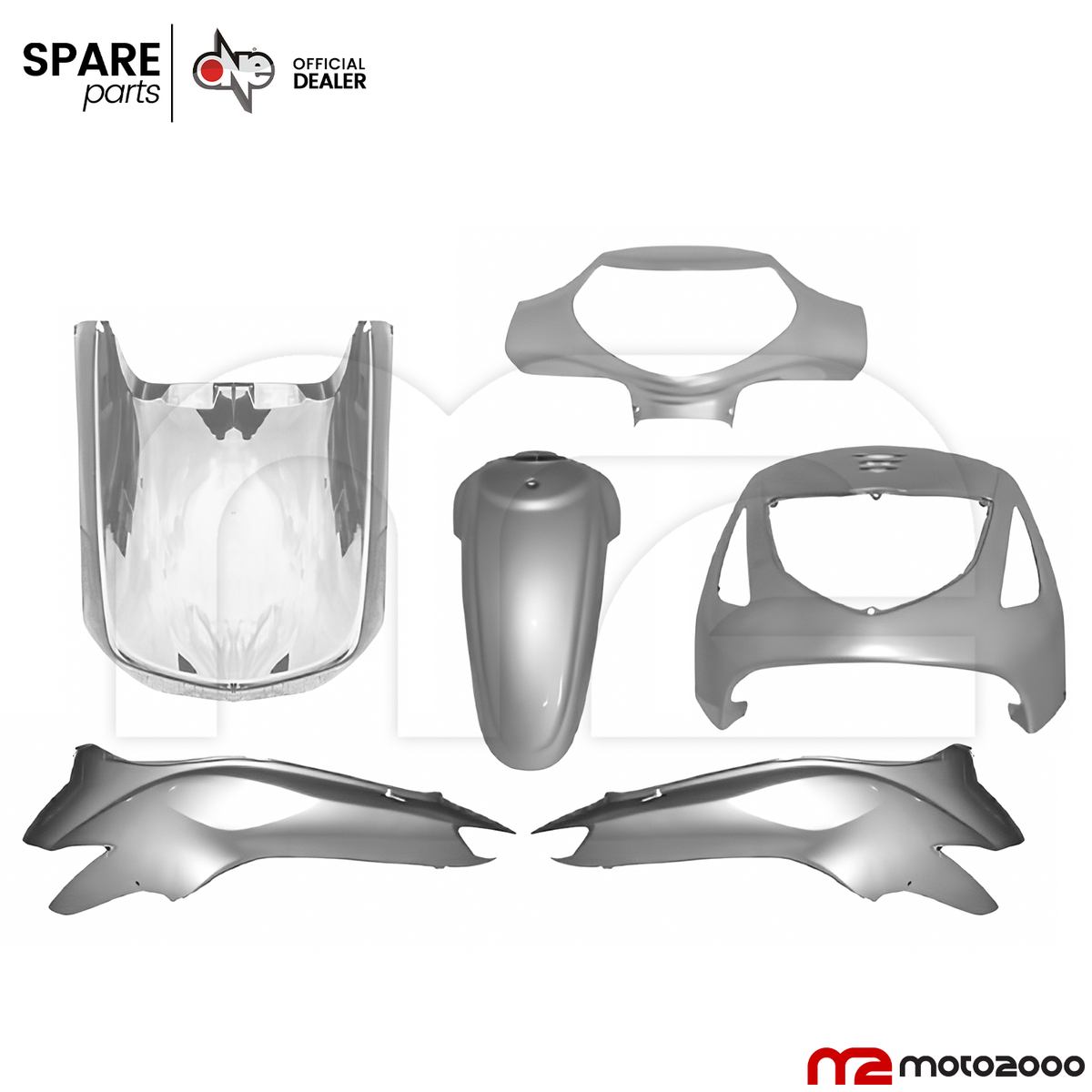 KIT CARENATURE PLASTICHE CARENE GRIGIO METALLIZZATO HONDA SH 125
