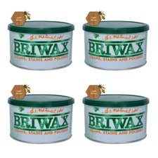 Briwax Light Brown Original Furniture Wax Polish, 16 Oz. (Pack of 4) 