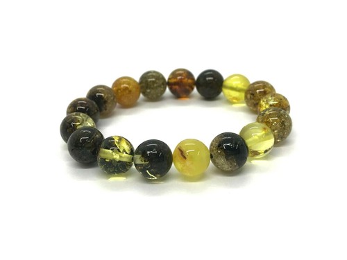 Bracciale Ambra Regalo Perline Tonde AMBRA BALTICA Naturale Perline Colorate 13,5g 10158 - Foto 8 di 12