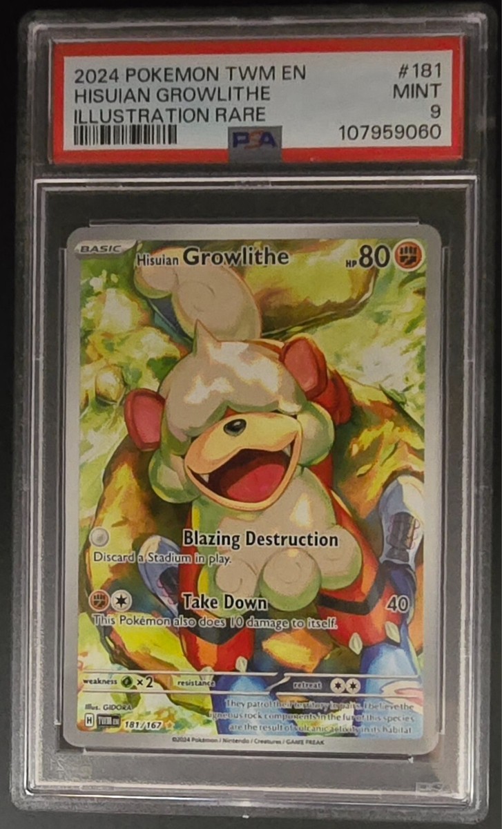 Hisuian Growlithe 181/167 Sv06: Twilight Masquerade Holo PSA
