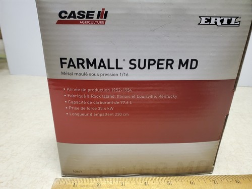 Toy Ertl Farmall Super MD 1/16 Diecast Farm Tractor Collectible Box #14867 - Picture 4 of 7