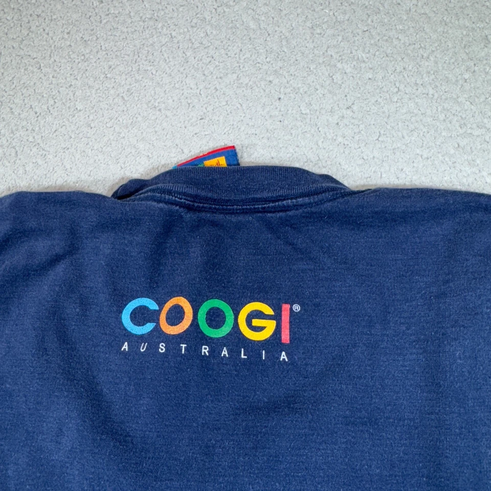 Camisa Coogi De Colección Hombres XXL 2XL Azul Desteñida Y2K Hip Hop Crew Larga Bandera de Australia Foto 3 de 4