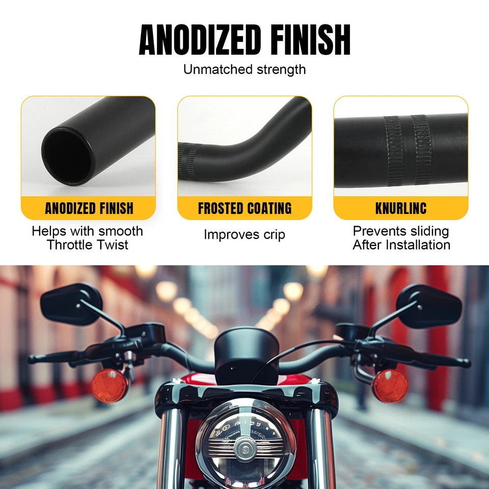 Manillar de motocicleta para Yamaha XSR900 XSR700 XVS 7/8" 22 negro manillar de arrastre Foto 4 de 4