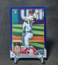 Peyton Battenfield Royal Blue Rookie RC 2023 Topps Update Card #US267 Guardians