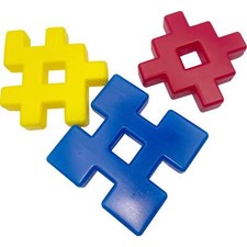 1012 Large Block Connectors - Smooth Versatile Classic Colorful Bird Foot Toys