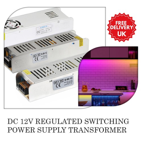 Transformador de fuente de alimentación delgada de conmutación regulada DC 12V 80W 60W, 360W LED CCTV. - Imagen 1 de 21