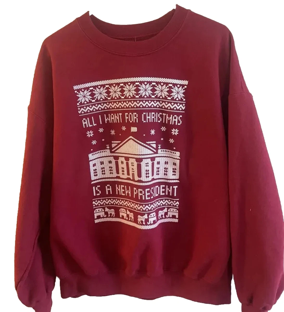 Ugly Christmas Sweater XL Men Women Political Republican