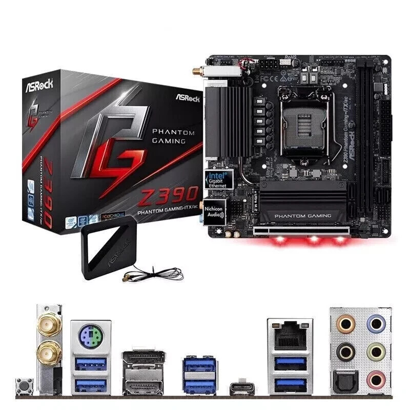 ASRock Z390i Z390 PHANTOM GAMING-ITX/AC LGA 1151 Mini ITX