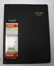 2023-2024 AT-A-GLANCE 8.25" x 11" Academic Weekly Appointment Book Planner Black