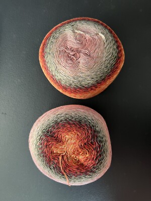2 Cotton Twirls Cake Yarn Ombre Mercerized Cotton 600g 300g*2 Golden Sunset