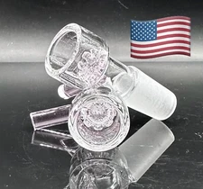 1x 14mm PINK Glass SNOWFLAKE SCREEN Slide BOWL Male for Glass Water Pipe Bong