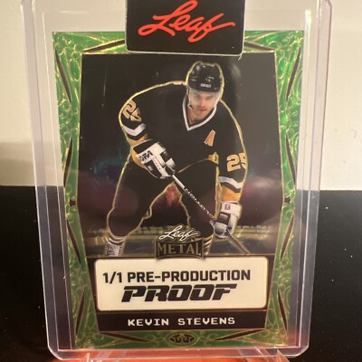 Kevin Stevens 2024 Leaf Metal Hockey 1/1 Pre Production Proof