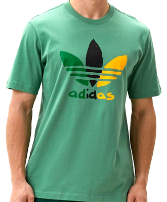 NEW MEN'S ADIDAS ORIGINALS MULTI COLOR TREFOIL SHIRT ~SIZE MEDIUM