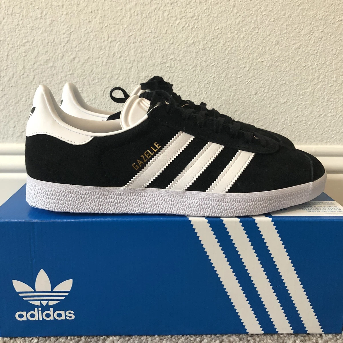 Adidas Originals Gazelle Black/White Sneakers Men Shoes Size 12 |