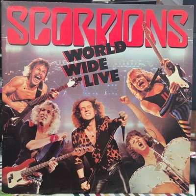 SCORPIONS ''World Wide Live'' Gatefold Double LP - 1985 Polygram Records U.S.A.