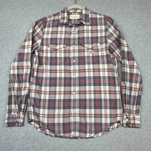 Denim & Supply Ralph Lauren Shirt Mens S Madras Plaid Western Casual Button Down