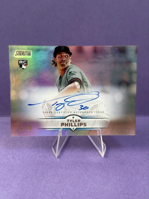Tyler Phillips 2025 Topps Stadium Club Base Auto Rainbow Foilboard /25 RC KG