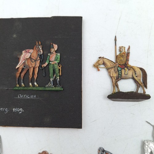 Von Droste Zinnfiguren Flat Tin Soldiers Mixed Lot Painted & Unpainted 1–1.5” - Picture 9 of 16