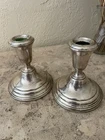 Vintage Pair of Towle Stamped 41 Sterling Silver Weighted Candlesticks 4.5"